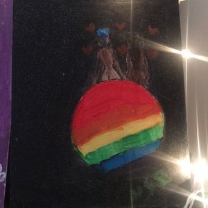 Small canvas painting